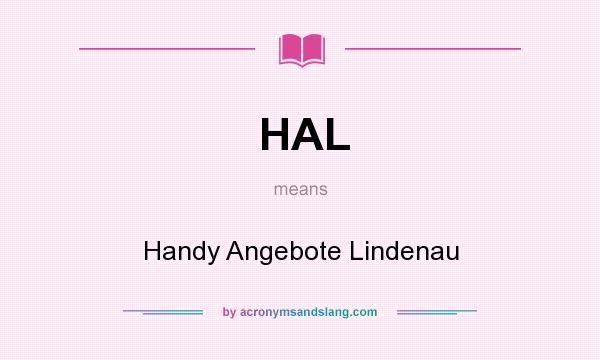 What does HAL mean? It stands for Handy Angebote Lindenau