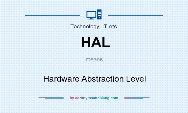 What does HAL mean? It stands for Hardware Abstraction Level