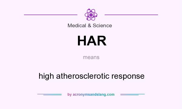What does HAR mean? It stands for high atherosclerotic response