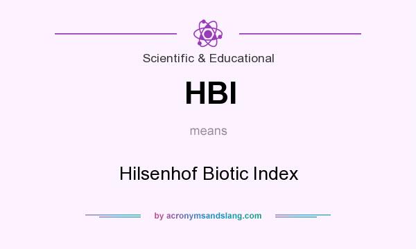 What does HBI mean? It stands for Hilsenhof Biotic Index