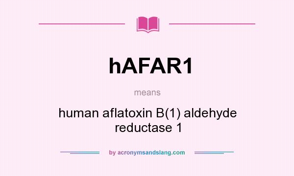 What does hAFAR1 mean? It stands for human aflatoxin B(1) aldehyde reductase 1