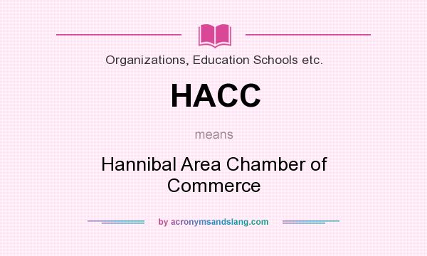 What does HACC mean? It stands for Hannibal Area Chamber of Commerce
