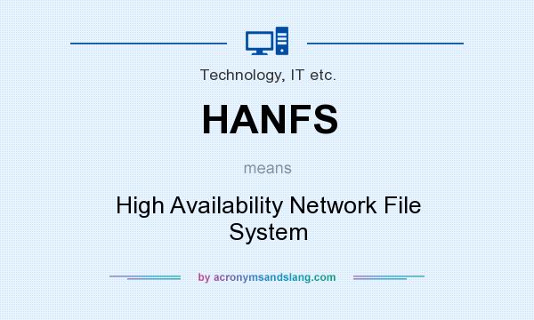 What does HANFS mean? It stands for High Availability Network File System