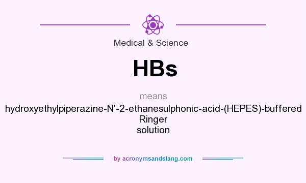 What does HBs mean? It stands for hydroxyethylpiperazine-N`-2-ethanesulphonic-acid-(HEPES)-buffered Ringer solution