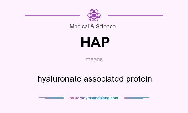 What does HAP mean? It stands for hyaluronate associated protein