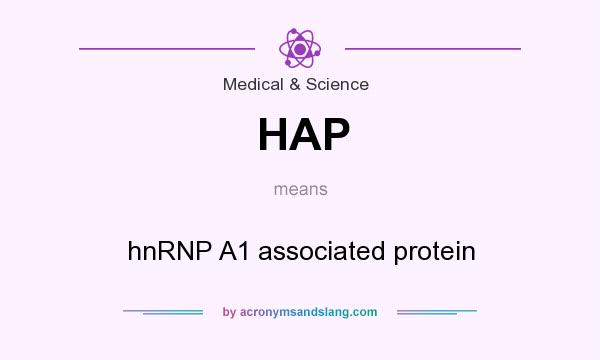 What does HAP mean? It stands for hnRNP A1 associated protein