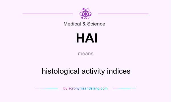 What does HAI mean? It stands for histological activity indices