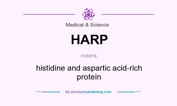 What does HARP mean? It stands for histidine and aspartic acid-rich protein