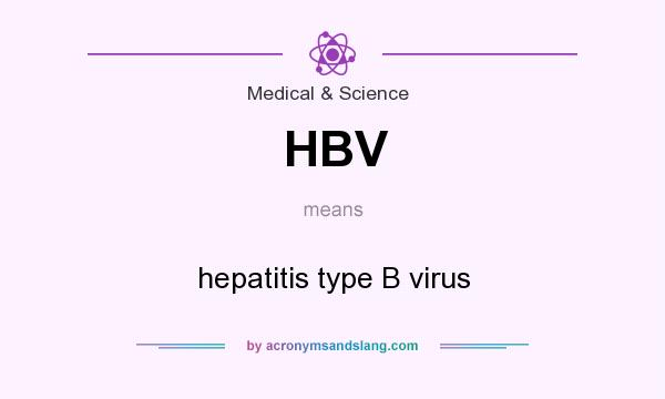 What does HBV mean? It stands for hepatitis type B virus
