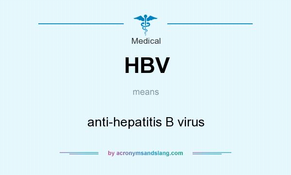 What does HBV mean? It stands for anti-hepatitis B virus