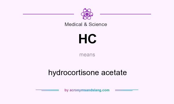 What does HC mean? It stands for hydrocortisone acetate