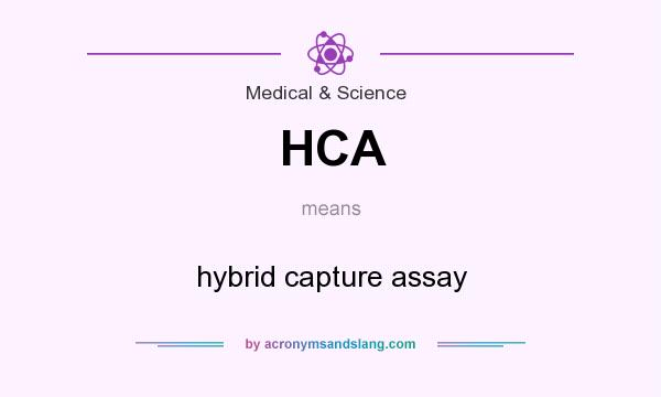 What does HCA mean? It stands for hybrid capture assay