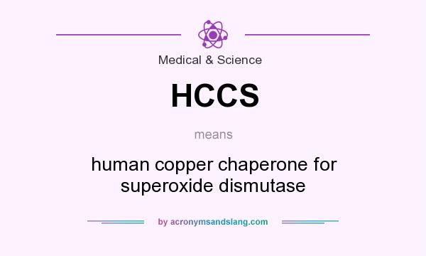 What does HCCS mean? It stands for human copper chaperone for superoxide dismutase