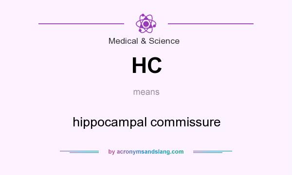 What does HC mean? It stands for hippocampal commissure