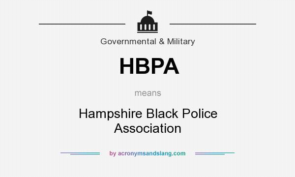 What does HBPA mean? It stands for Hampshire Black Police Association