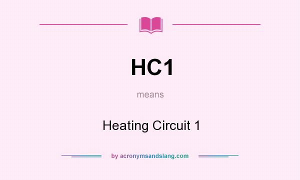What does HC1 mean? It stands for Heating Circuit 1