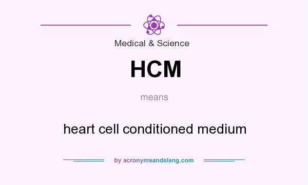 What does HCM mean? It stands for heart cell conditioned medium