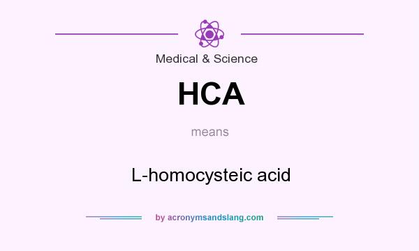What does HCA mean? It stands for L-homocysteic acid