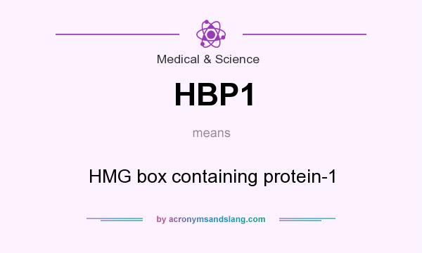 What does HBP1 mean? It stands for HMG box containing protein-1