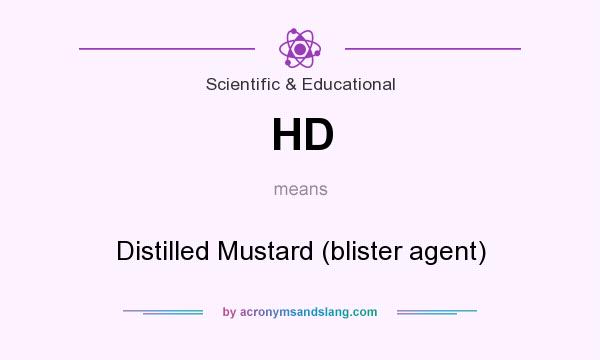 What does HD mean? It stands for Distilled Mustard (blister agent)