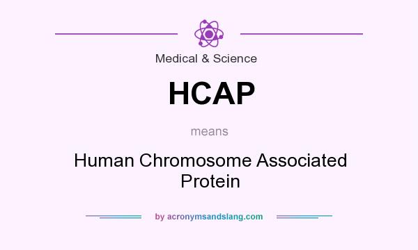 What does HCAP mean? It stands for Human Chromosome Associated Protein
