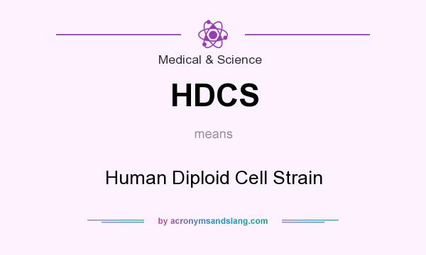 What does HDCS mean? It stands for Human Diploid Cell Strain