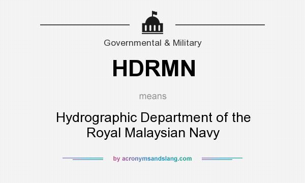 What does HDRMN mean? It stands for Hydrographic Department of the Royal Malaysian Navy