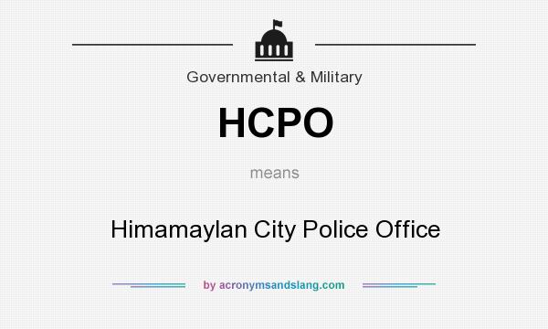 What does HCPO mean? It stands for Himamaylan City Police Office