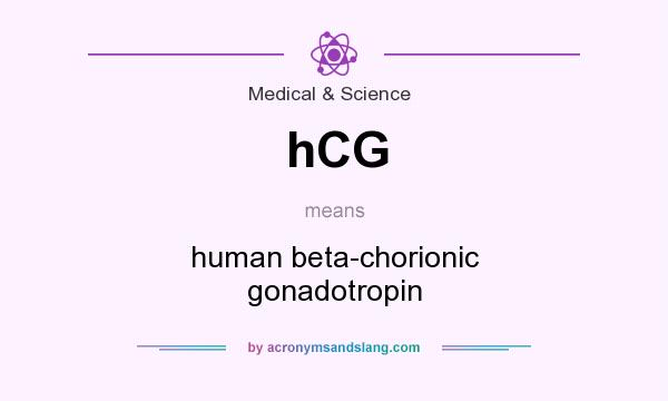 What does hCG mean? It stands for human beta-chorionic gonadotropin