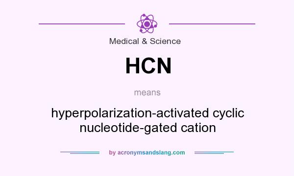 What does HCN mean? It stands for hyperpolarization-activated cyclic nucleotide-gated cation