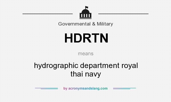 What does HDRTN mean? It stands for hydrographic department royal thai navy
