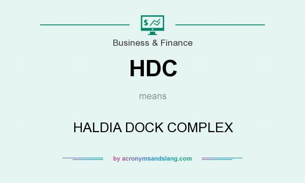 What does HDC mean? It stands for HALDIA DOCK COMPLEX