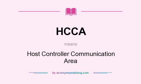 What does HCCA mean? It stands for Host Controller Communication Area