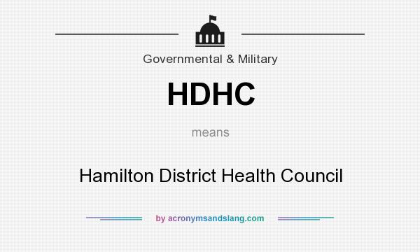 What does HDHC mean? It stands for Hamilton District Health Council
