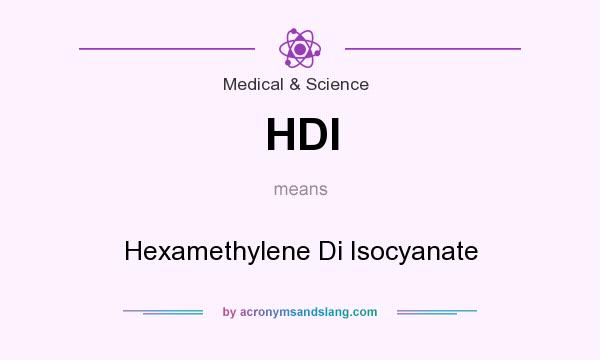 What does HDI mean? It stands for Hexamethylene Di Isocyanate