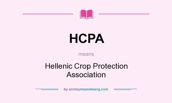 What does HCPA mean? It stands for Hellenic Crop Protection Association