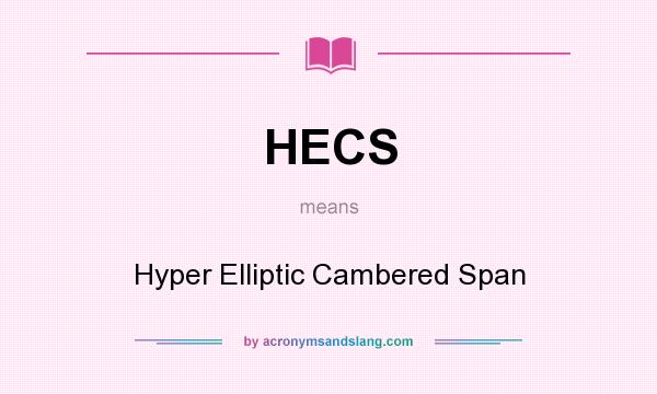 What does HECS mean? It stands for Hyper Elliptic Cambered Span