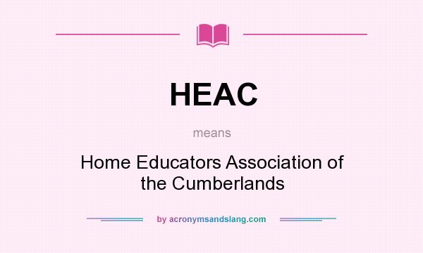 What does HEAC mean? It stands for Home Educators Association of the Cumberlands