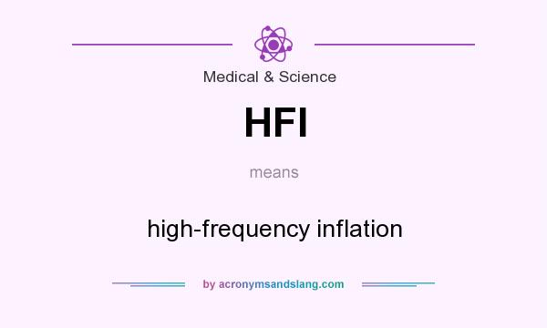 What does HFI mean? It stands for high-frequency inflation