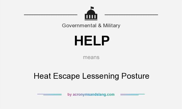 What does HELP mean? It stands for Heat Escape Lessening Posture
