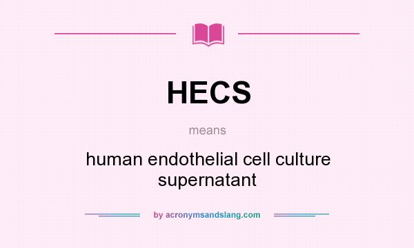 What does HECS mean? It stands for human endothelial cell culture supernatant