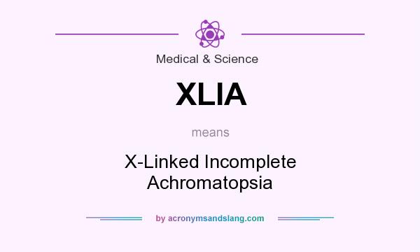 What does XLIA mean? It stands for X-Linked Incomplete Achromatopsia