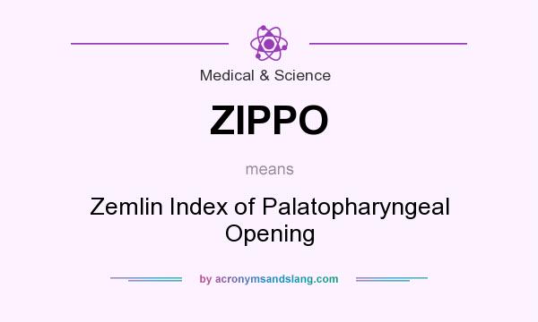 What does ZIPPO mean? It stands for Zemlin Index of Palatopharyngeal Opening
