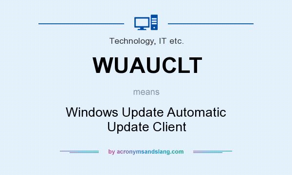 What does WUAUCLT mean? It stands for Windows Update Automatic Update Client