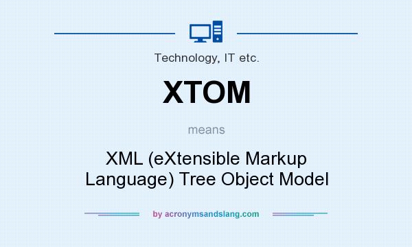 What does XTOM mean? It stands for XML (eXtensible Markup Language) Tree Object Model