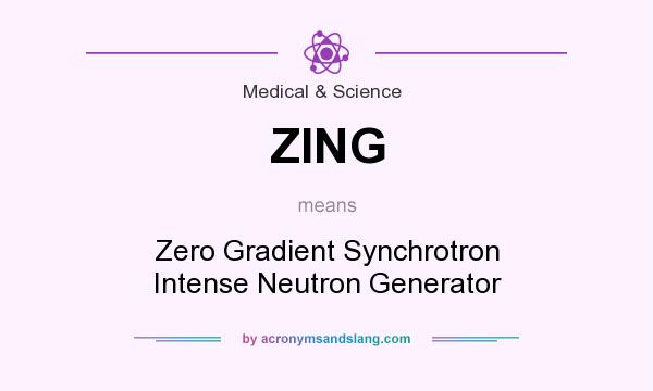 What does ZING mean? It stands for Zero Gradient Synchrotron Intense Neutron Generator