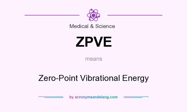What does ZPVE mean? It stands for Zero-Point Vibrational Energy