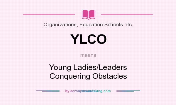 What does YLCO mean? It stands for Young Ladies/Leaders Conquering Obstacles