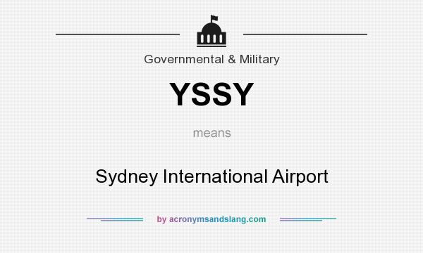 What does YSSY mean? It stands for Sydney International Airport