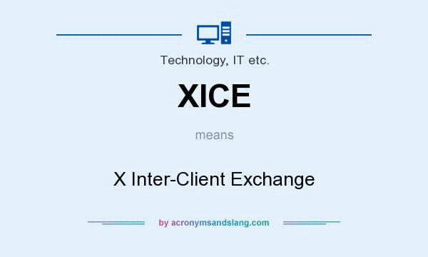 What does XICE mean? It stands for X Inter-Client Exchange